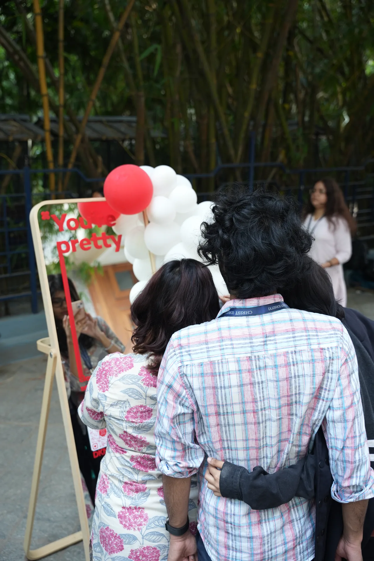 Street-level view of the mirror activation